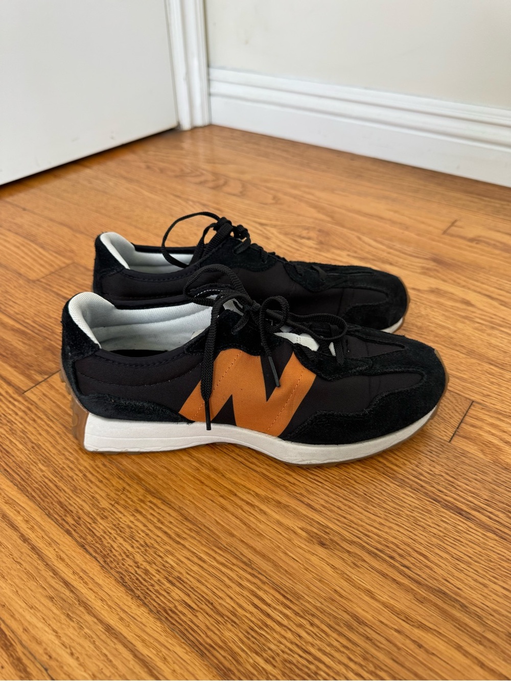 New Balance Lifestyle 327 Black & Madras Orange Shoes